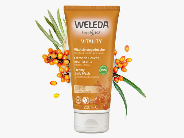 ТОНИЗИРУЮЩИЙ ГЕЛЬ ДЛЯ ДУША WELEDA sea buckthorn creamy body wash 200мл ...