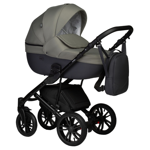 Коляска 2 в 1 Indigo MIO S 05 (т.серая кожа+зеленый) - купить с ...