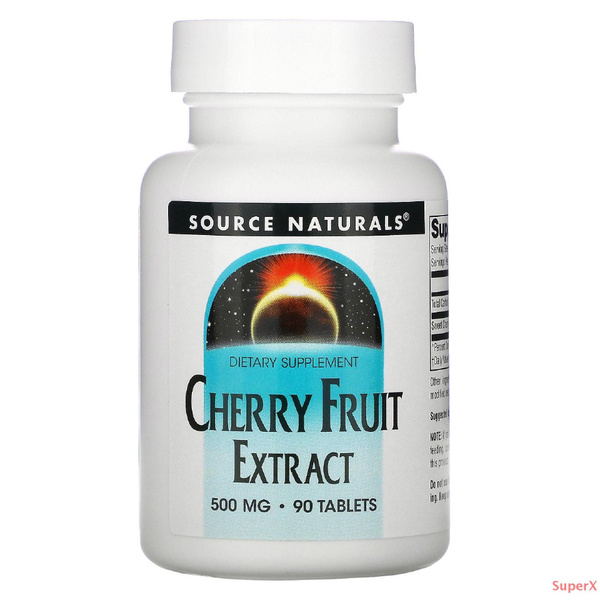 Source Naturals, экстракт плодов вишни, 500 мг, 90 таблеток - купить с ...