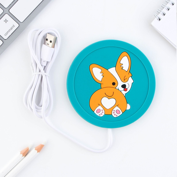 Подставка подогреватель для кружки USB Корги купить на OZON по низкой ...