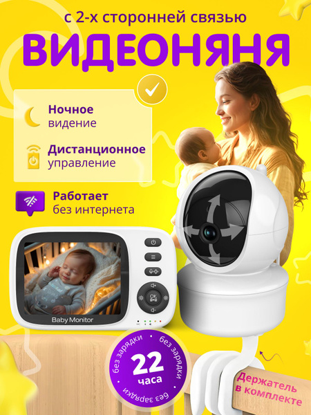 Видеоняня беспроводная с монитором WIFI, радионяня с камерой купить на ...