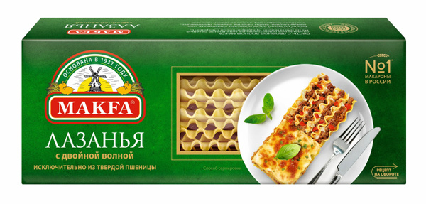 Макароны Макфа Лазанья с двойной волной, группа А, в/с, 500 г - купить ...