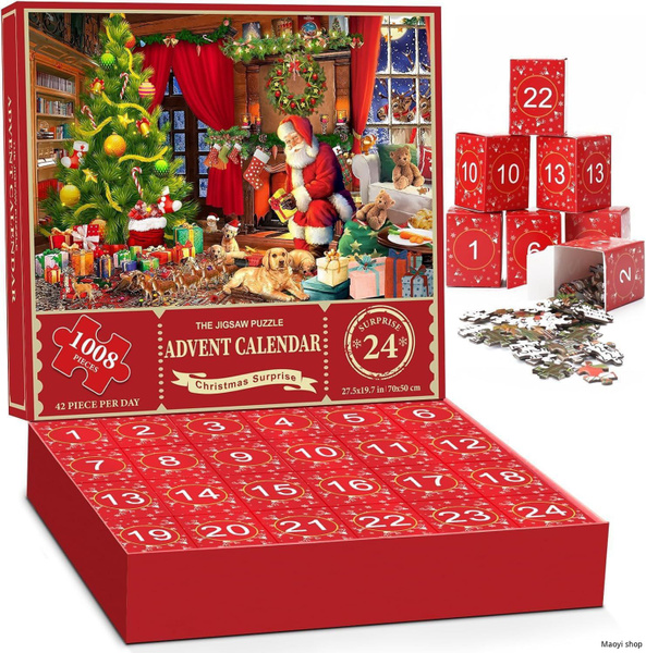 Jigsaw Puzzle Адвент календарь с паззлами 2024,F,коричневый,650 ...