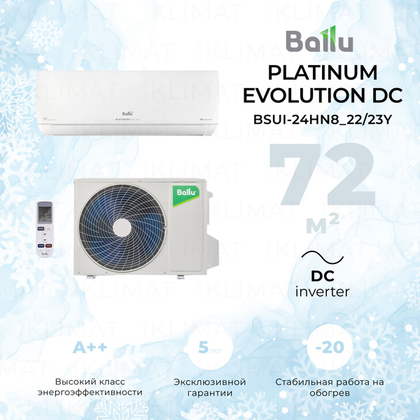 Инверторная сплит система, настенный кондиционер Ballu Platinum ...