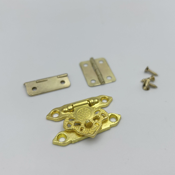 Характеристики Набор фурнитуры для шкатулок Замок, петли, крепеж (3 ед ...