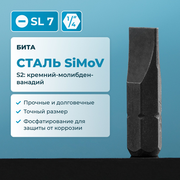 Бита sl 7 NORGAU Industrial из высокопрочной SiMoV стали S2, под ...