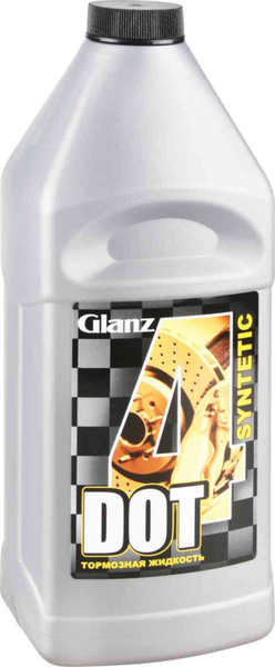 Тормозная жидкость синтетическая Glanz DOT-4, 0,91 кг, 1 шт купить на ...