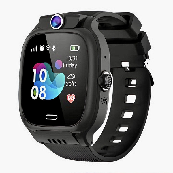 Смарт часы детские с сим картой 4G, GPS, кнопкой SOS, видеозвонком и HD ...