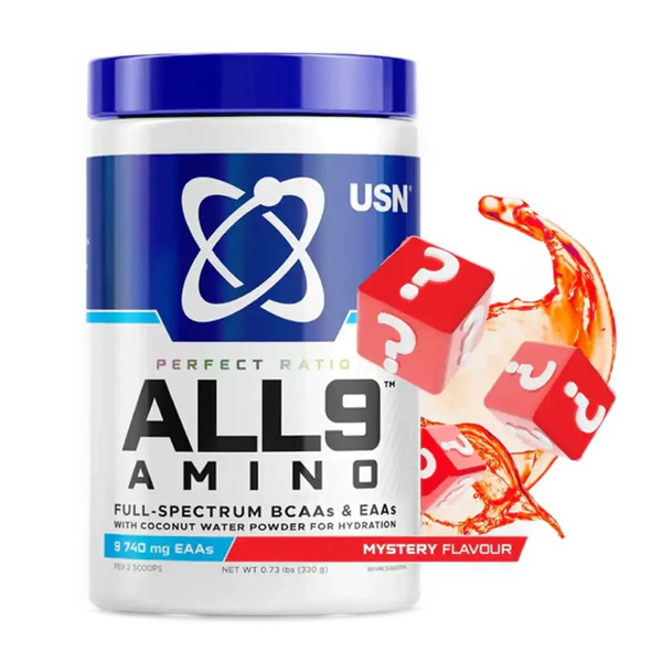 USN ALL9 Amino, Аминокислотный комплекс с вкусом - тайна, 330 грамм ...