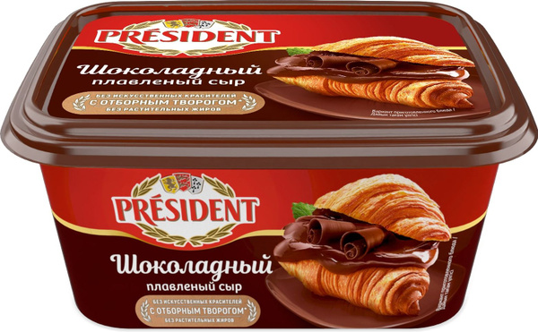 Сыр Шоколадный плавленый 30% 400 г, President купить на OZON по низкой ...