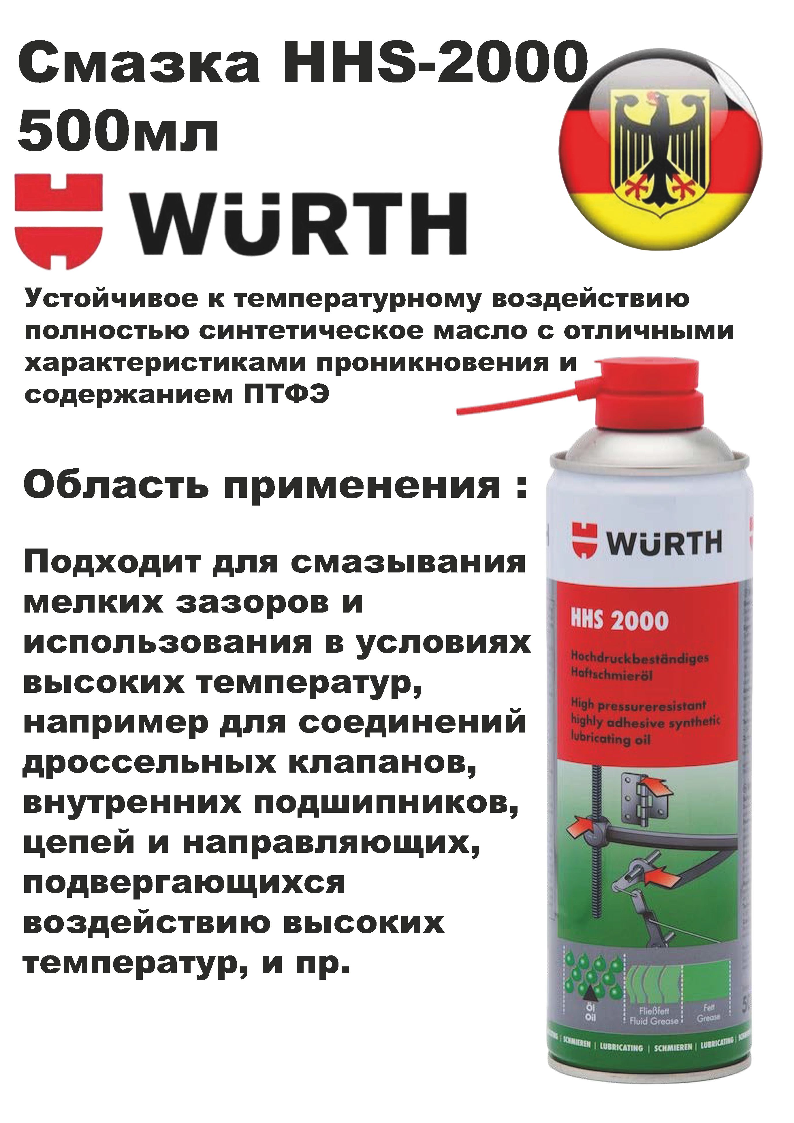 Wurth hhs 2000. Смазка Вюрт HHS 2000. Wurth смазка HHS 500. Смазка HHS 500мл спрей Wurth 008931065. Wurth HHS 2000 аналоги смазки.