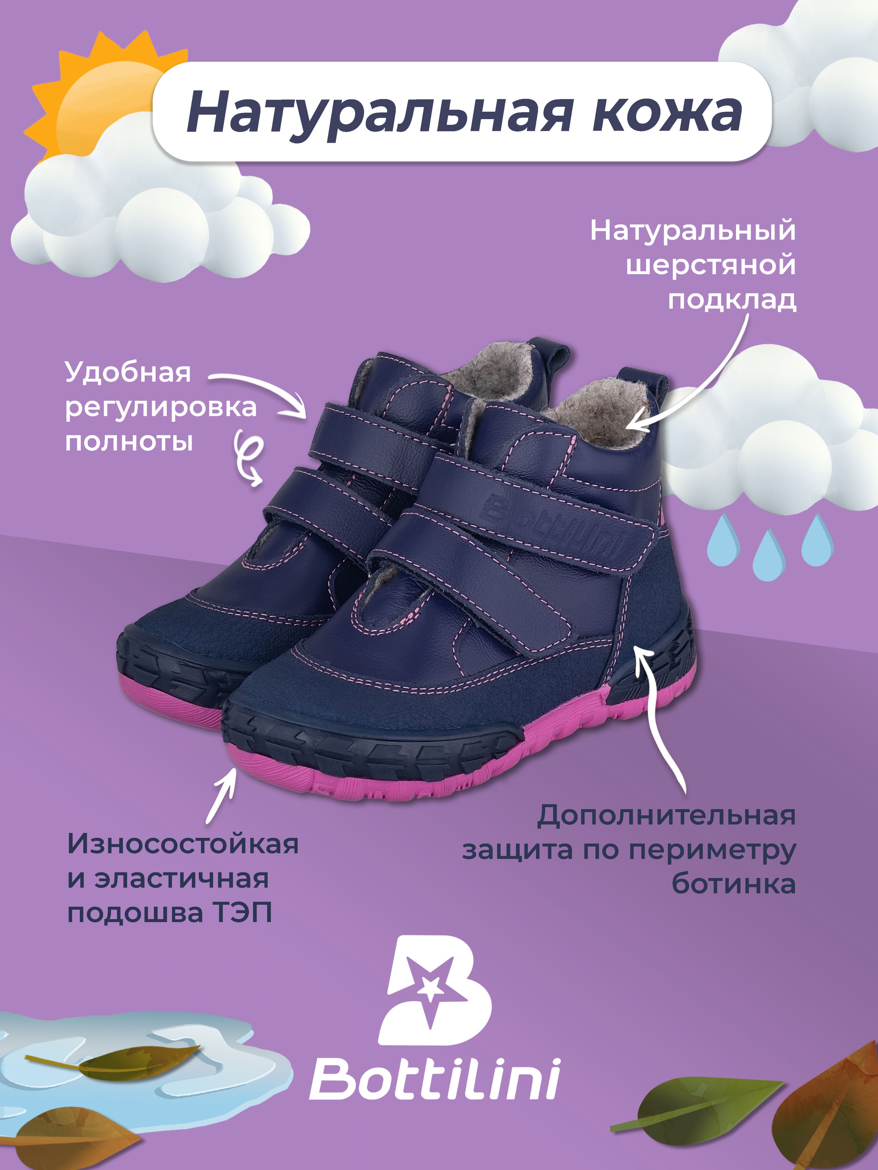 Что значит демисезонные ботинки. Bottilini ботинки демисезонные.