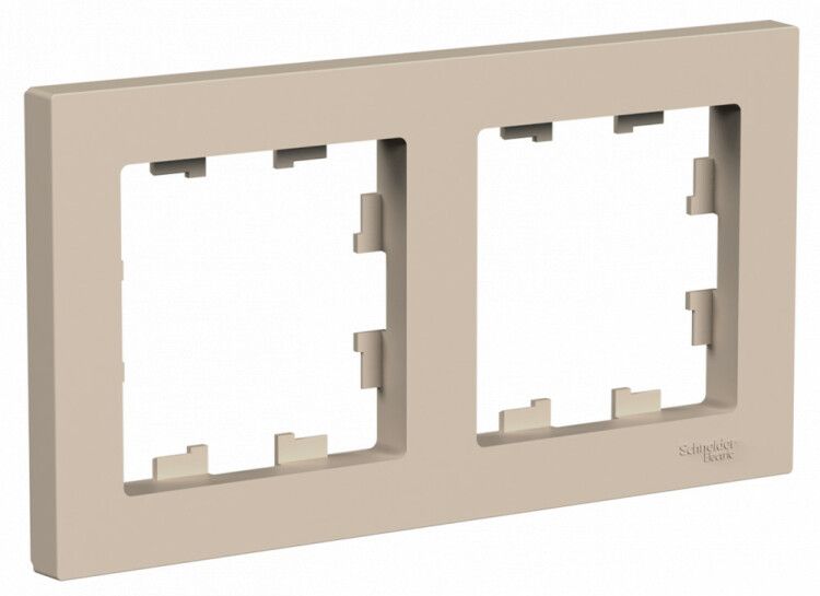 Systeme Electric Рамка электроустановочная AtlasDesign, бежевый, 2 пост., 4 шт.