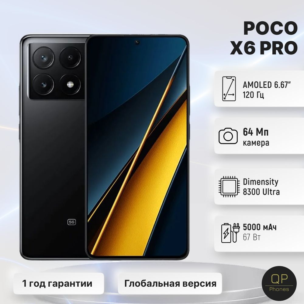 PocoСмартфонX6PROGlobal12/512ГБ,черный