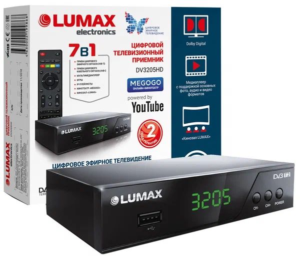 Lumax ТВ-ресивер LUMAX DV- 3205 , черный