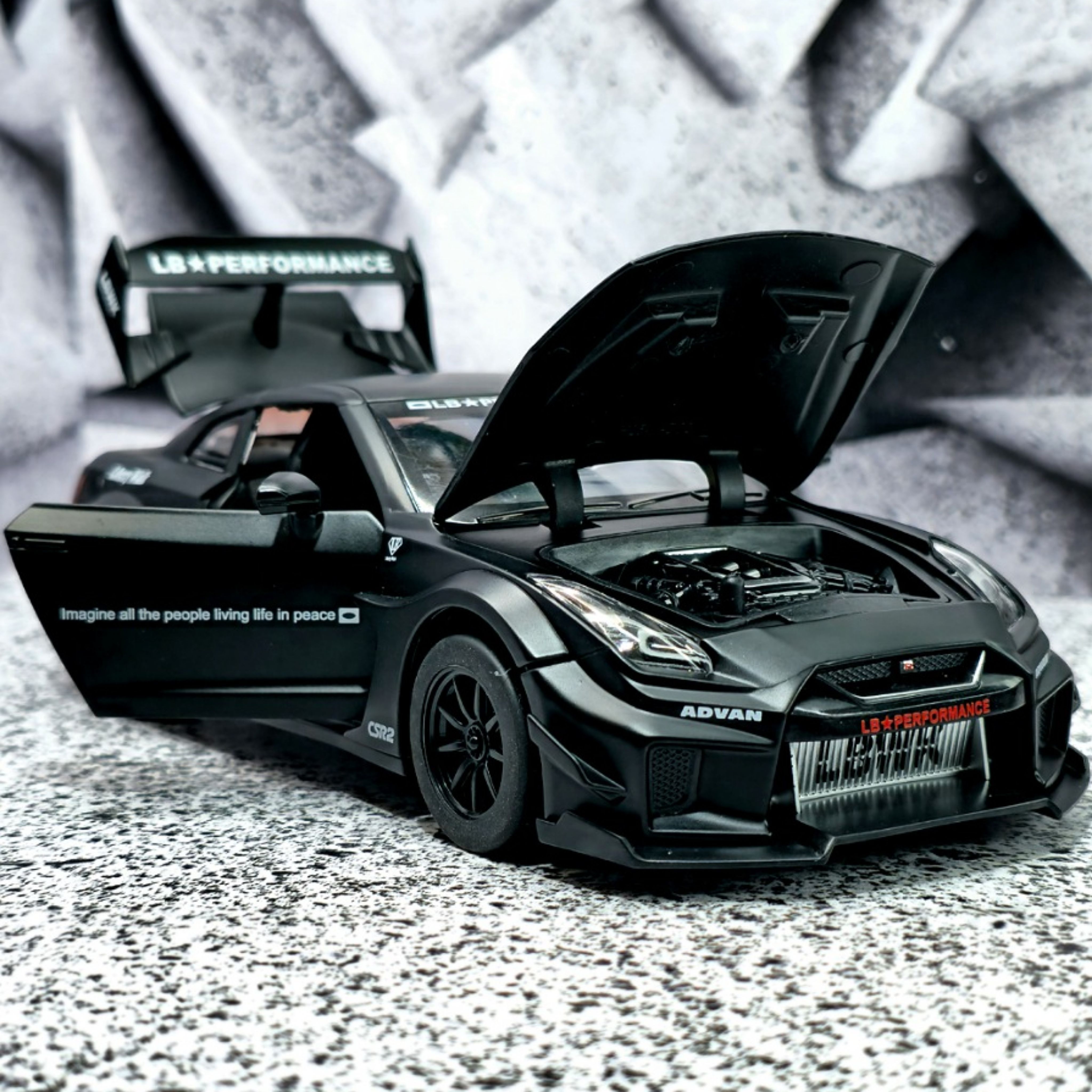 Коллекционная модель машинки Nissan Skyline GT-R R35 (Ниссан ГТР) Годзилла,  масштаб 1:24, открываются двери, капот, багажник, свет фар, звук мотора -  купить с доставкой по выгодным ценам в интернет-магазине OZON (1440502488)