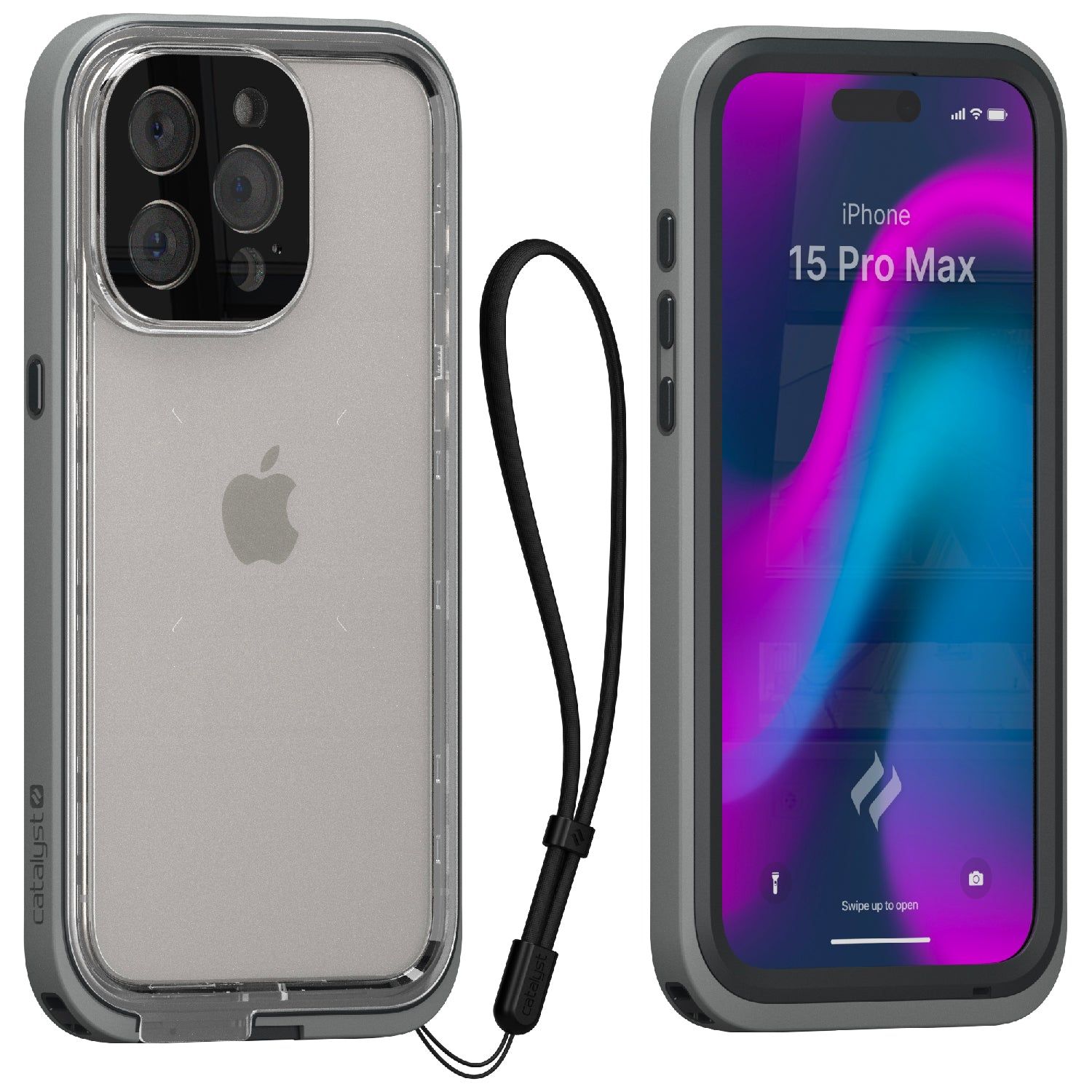 ВодонепроницаемыйчехолCatalystTotalProtectionCaseforiPhone15ProMax6.7",титансерый(TitaniumGray)