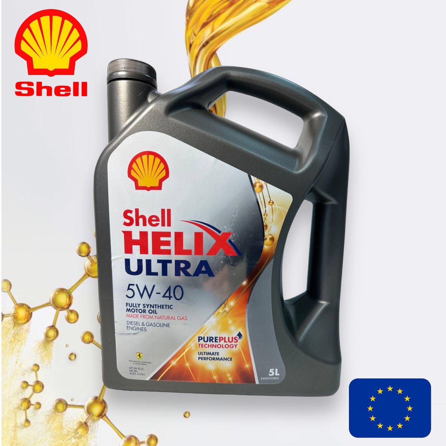 Shell HELIX ULTRA 5W-40 Масло моторное, Синтетическое, 5 л