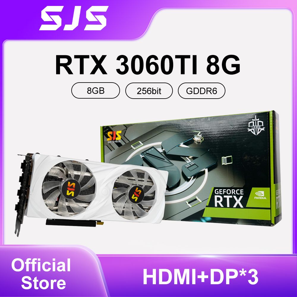 SJSВидеокартаGeForceRTX3060Ti8ГБ(SJSRTX3060Ti8GB),LHR