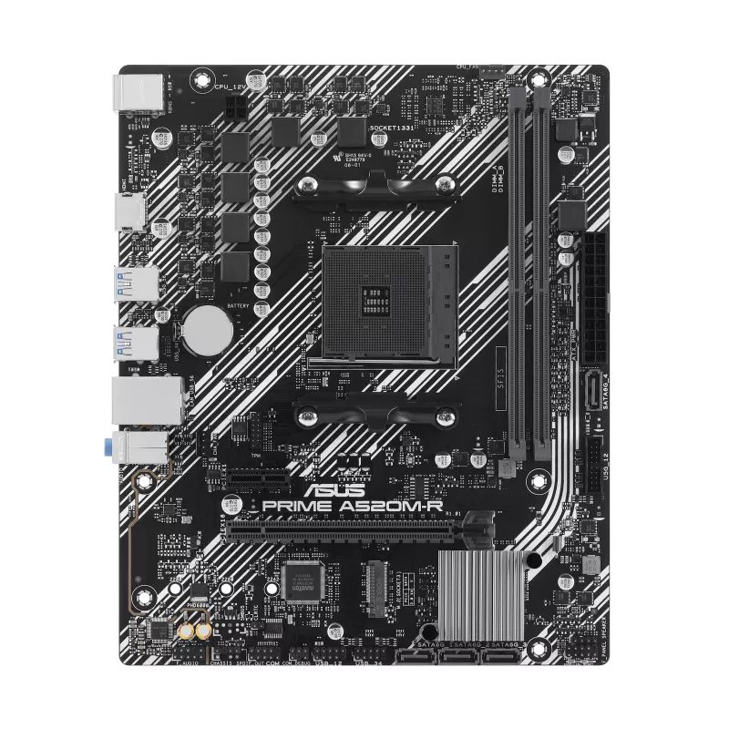 Материнская плата ASUS PRIME A520M-R (АМ4, АMDА520, 64 ГБ, PCIE 3.0), 90MB1H60-M0EAY0