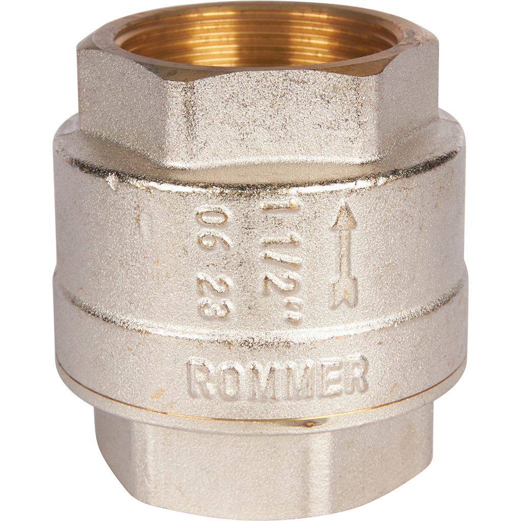 Обратный клапан пружинный муфтовый ROMMER RVC-0001-000040 1 1/2" с металлическим седлом