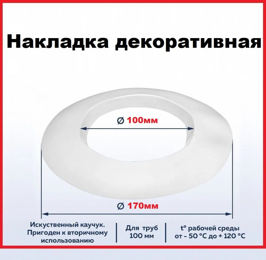 Накладка декоративная D100мм для дымохода