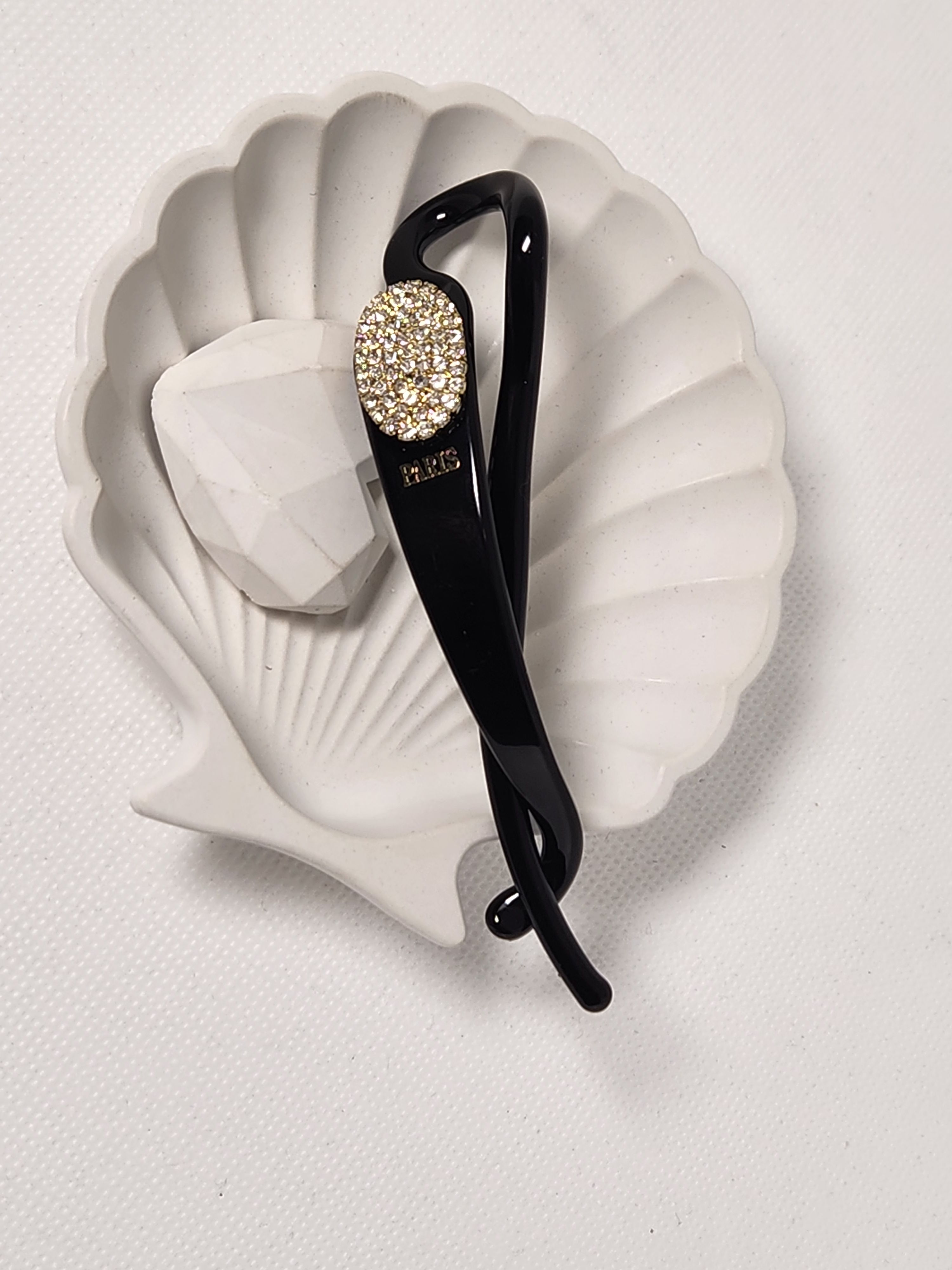 Заколка зажим для волос со стразами Kameo-bis Корея 1 шт