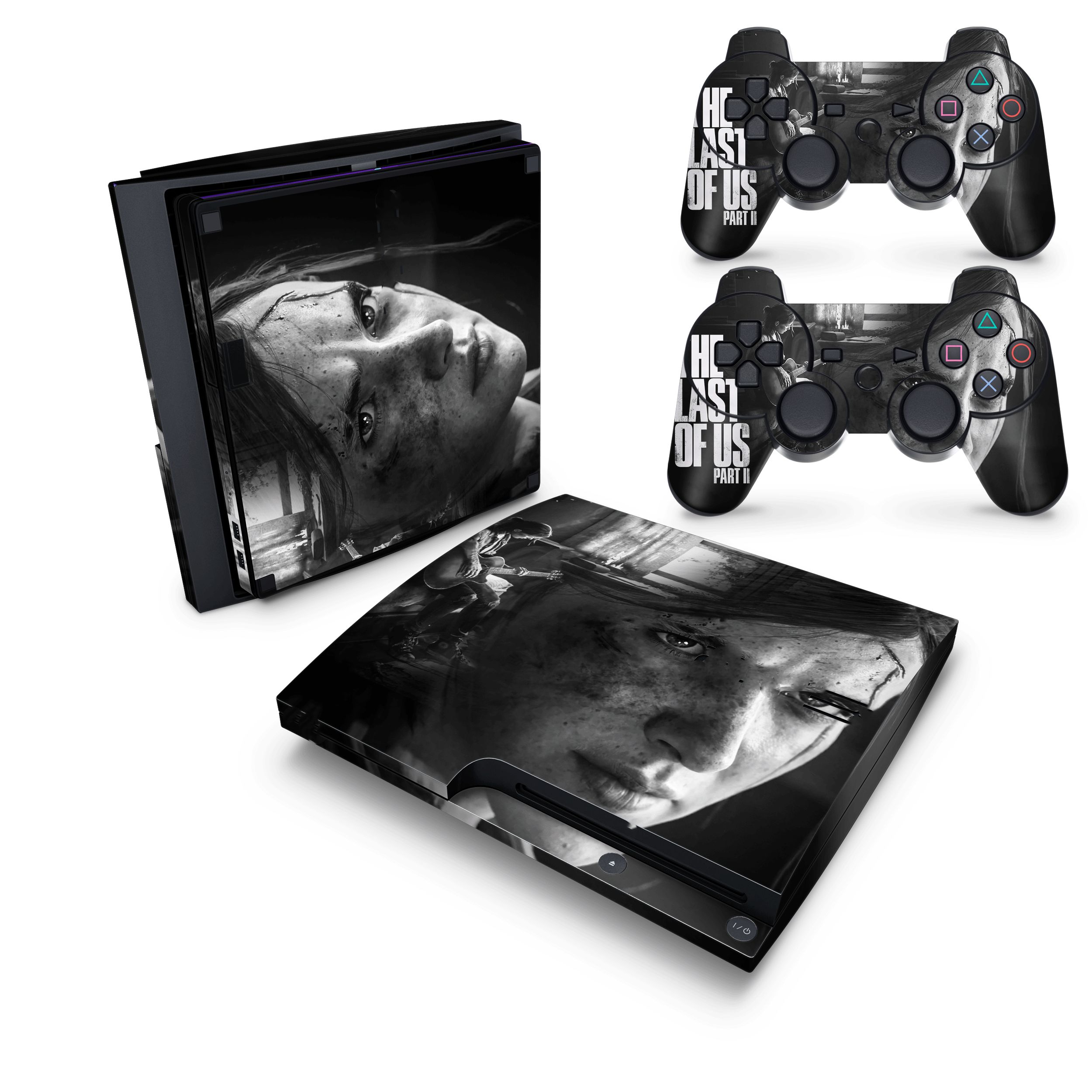 НаклейкаTheLastOfUsвиниловаязащитнаянаигровуюконсольPlayStation3SLIMполныйкомплект