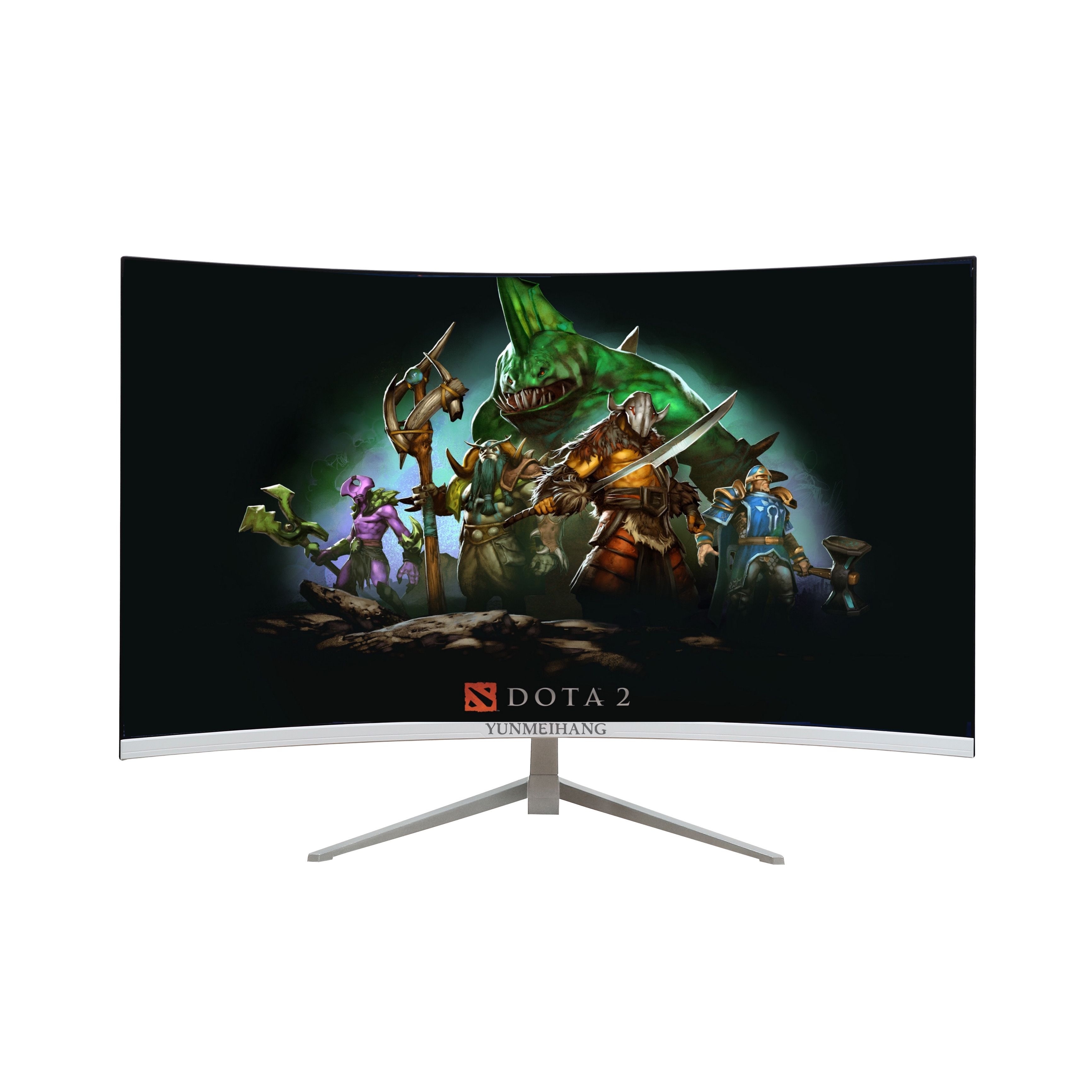 YUNMEIHANG27"Монитор240ГцFullHDИгровойизогнутыйбезободка,белый