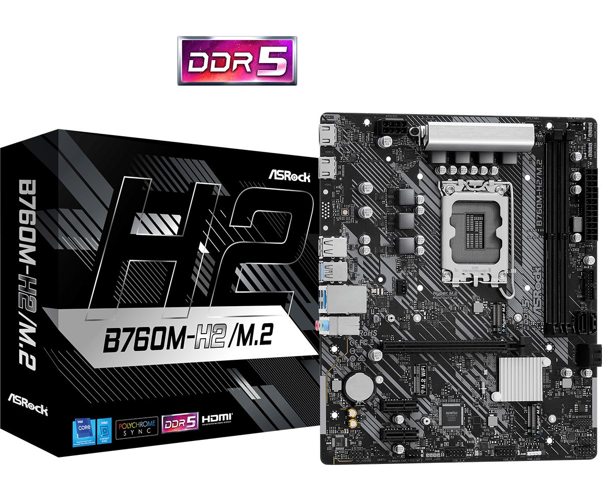 ASRock Материнская плата B760M-H2/M.2 DDR5