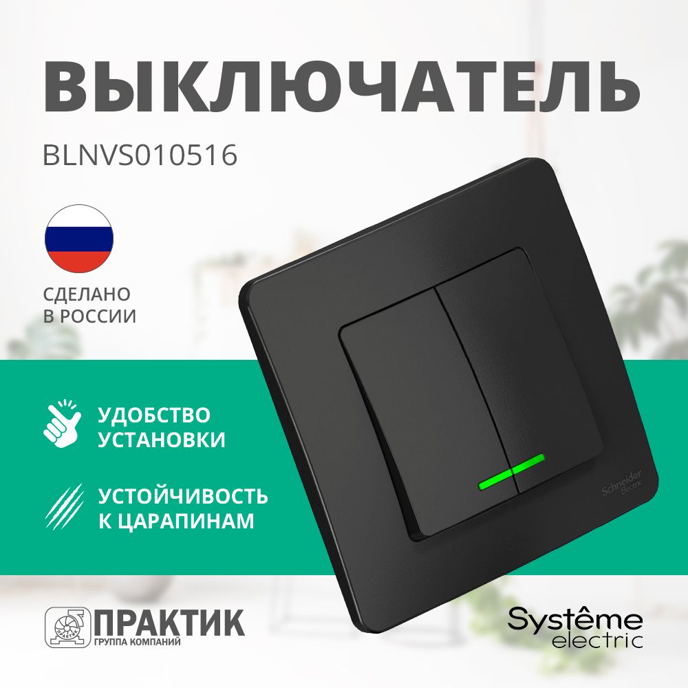 Выключатель Systeme Electric, клавиш 2 шт, монтаж Скрытый - купить с  доставкой по выгодным ценам в интернет-магазине OZON (892411843)