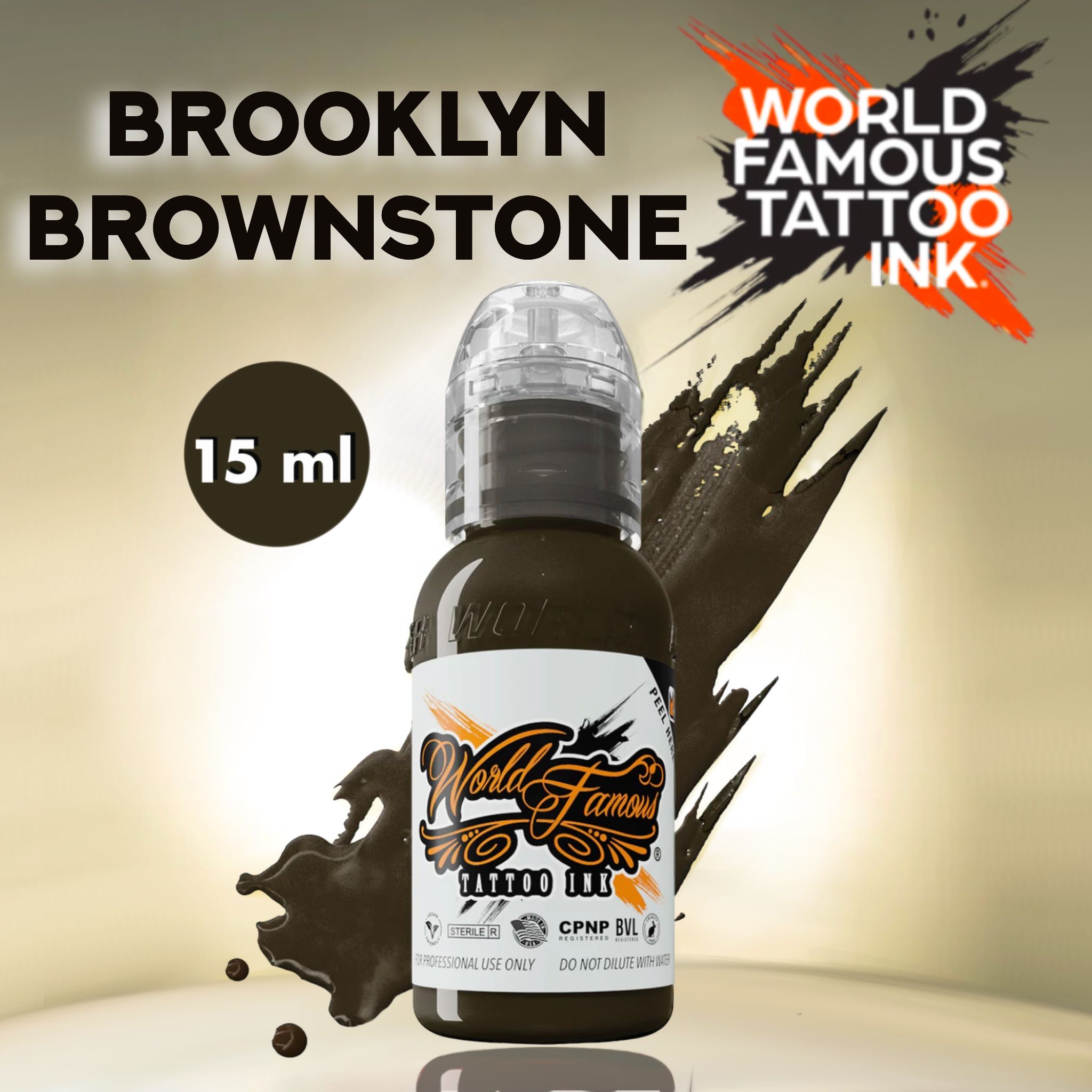 World Famous Brooklyn Brownstone Краска для татуировки 15мл