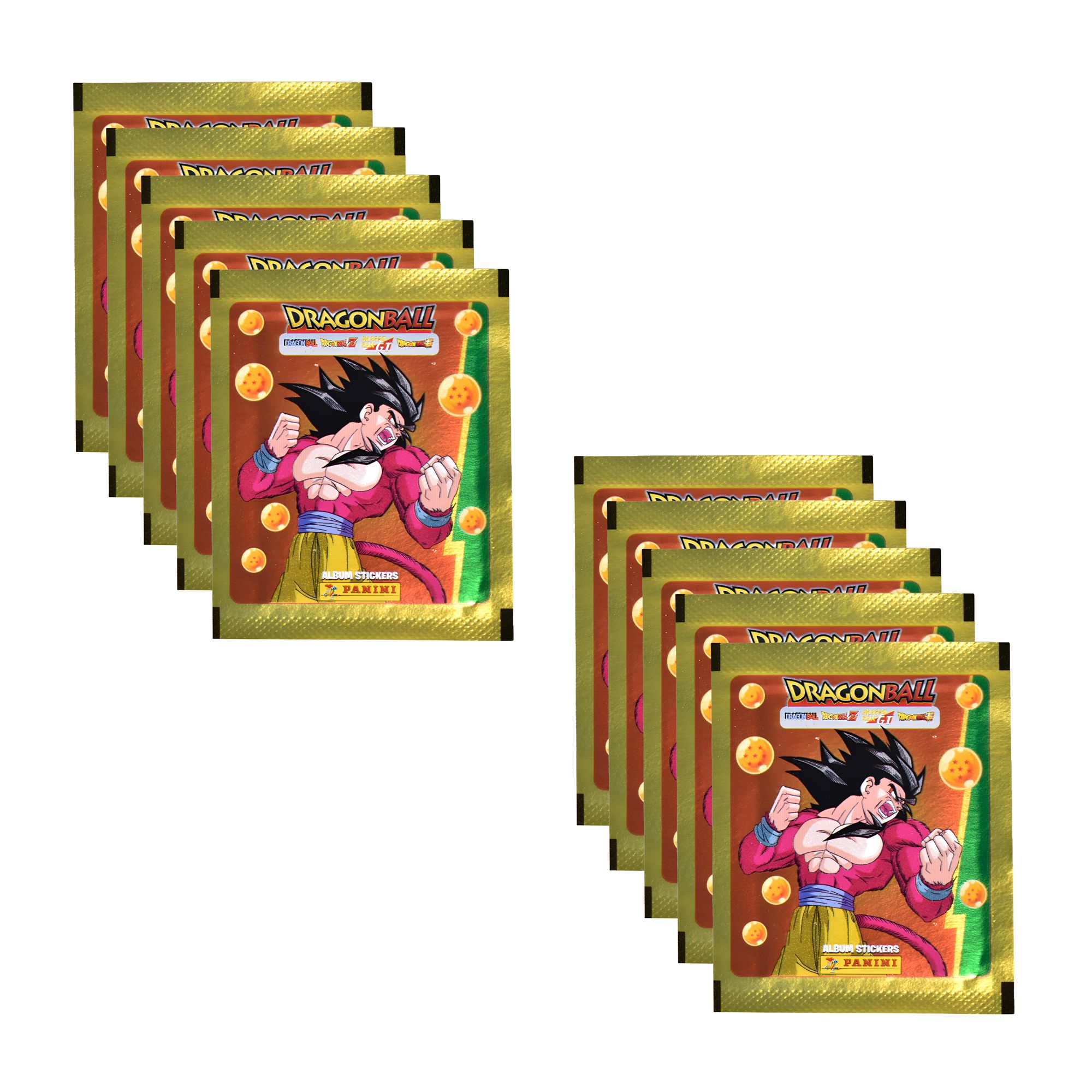 Panini / 10 пакетиков наклеек Dragon Ball / 50 наклеек