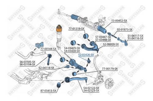 Шар. опора наружн. л.+п./ mb w211/s211/c219 all 02 Stellox 5203426SX