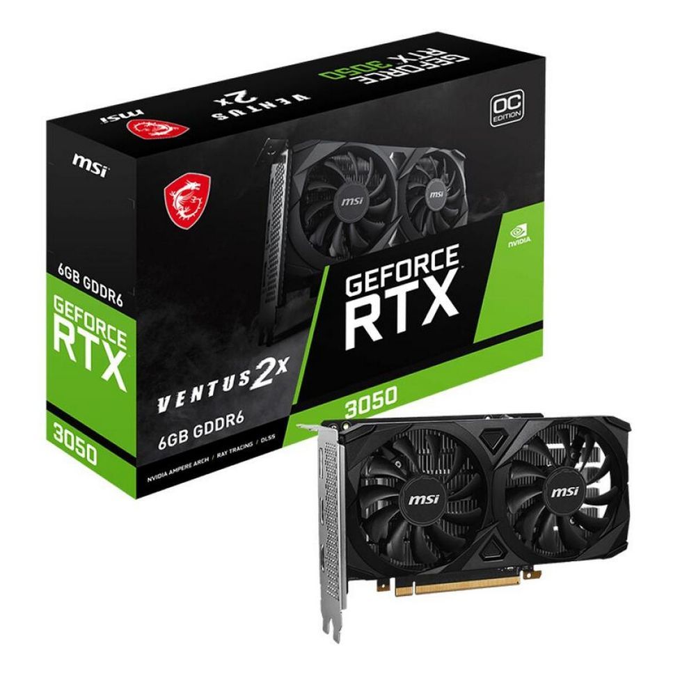 MSIВидеокартаGeForceRTX30506ГБ(RTX3050VENTUS2X6GOC)