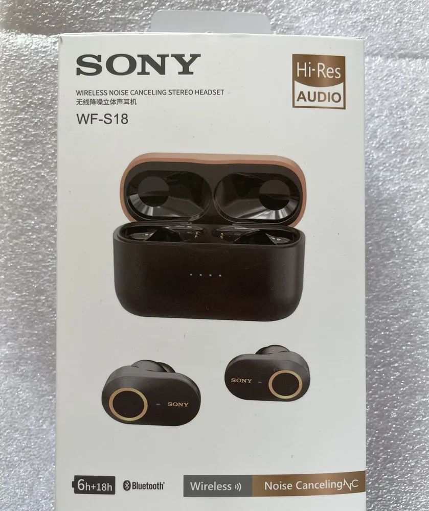 SonyНаушникибеспроводныесмикрофономSonyWF-1000XM3,Bluetooth,USBType-C,черный