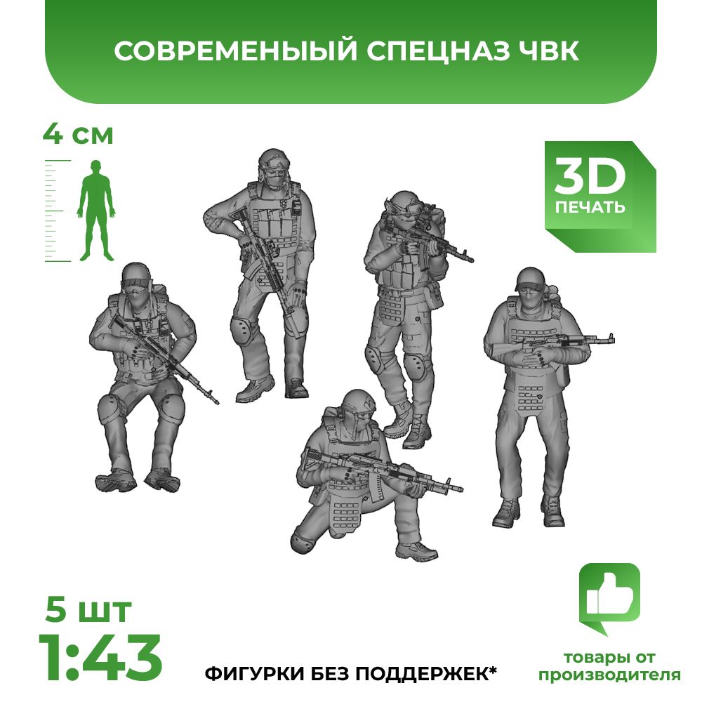 3DD Современные солдаты, спецназ ЧВК. Масштаб 1/43