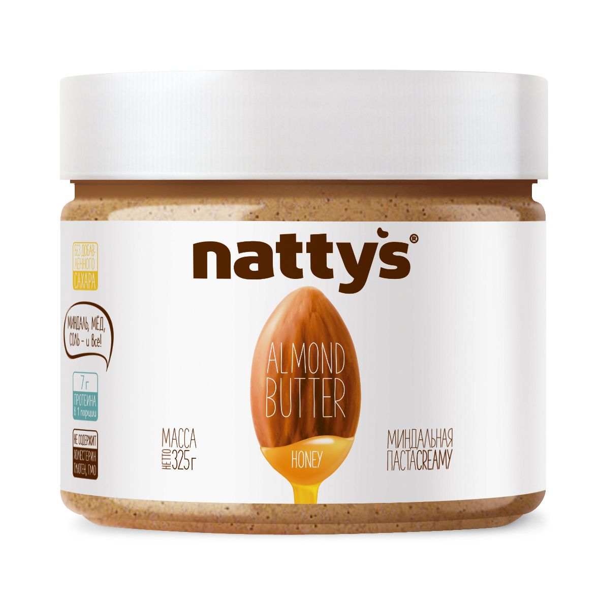 Миндальная паста Nattys HONEY с мёдом, 325 г - купить с доставкой по  выгодным ценам в интернет-магазине OZON (154929198)