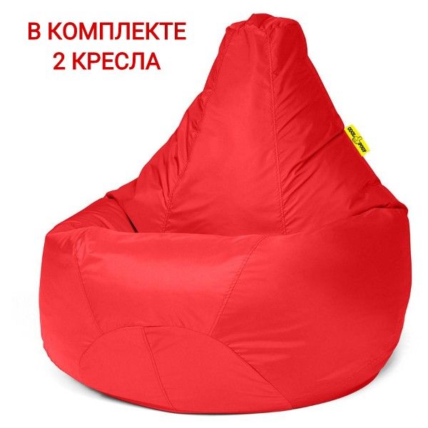 COOLPOUF Кресло-мешок Груша, Нейлон, Дюспо, Размер XXXXXL,красный