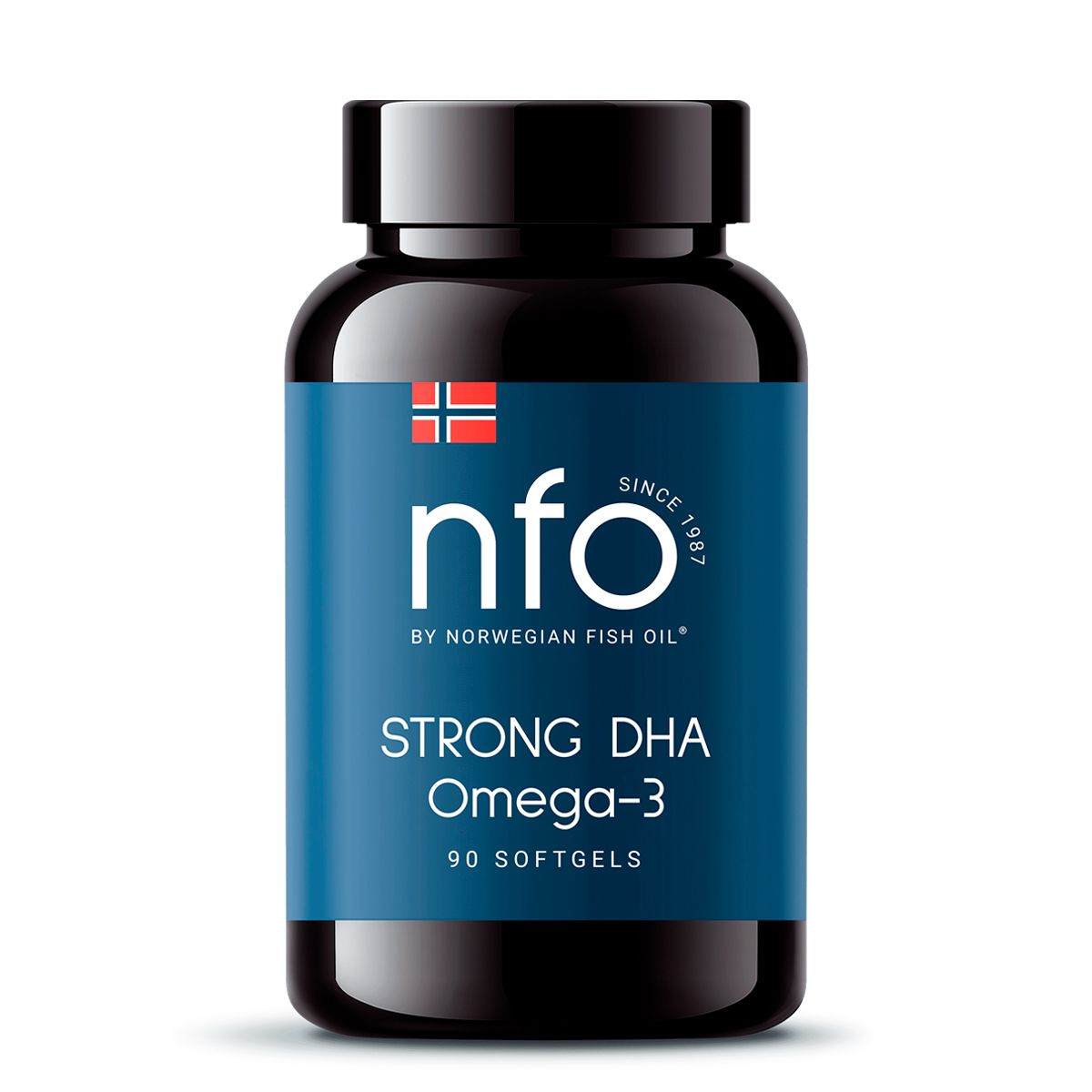 Омега 3 Strong DHA (NFO Финляндия), 90 капсул по 1000мг (600мг ПНЖК) / Концентрат Omega 3 высокой степени очистки