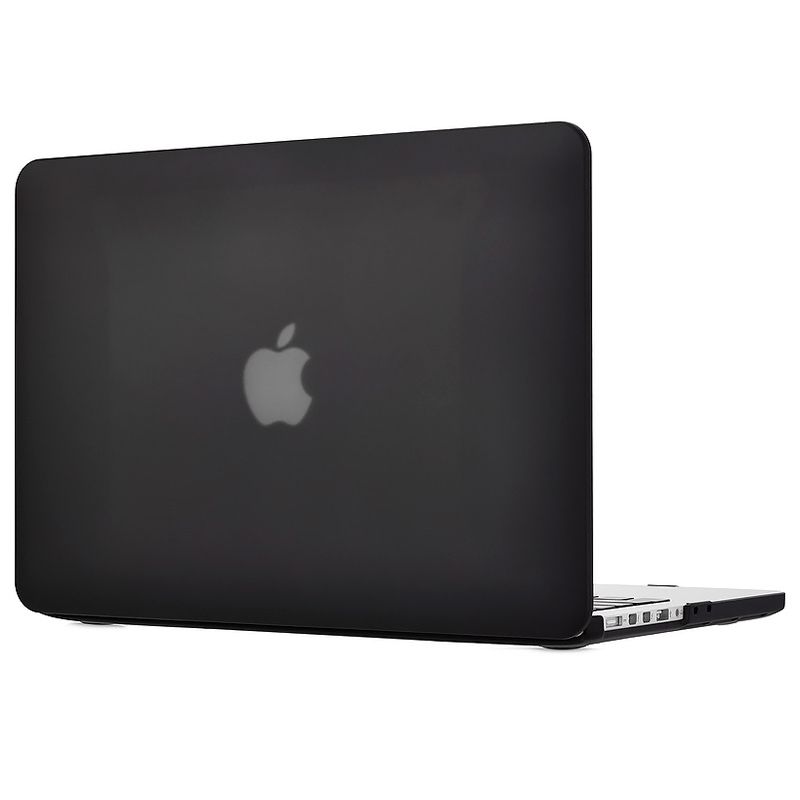 Чехол для MacBook Pro 15 Retina 2012 2013 2014 2015 / Накладка пластиковая с покрытие Soft-touch для Макбук Про 15 (A1398), Цвет: Черный матовый