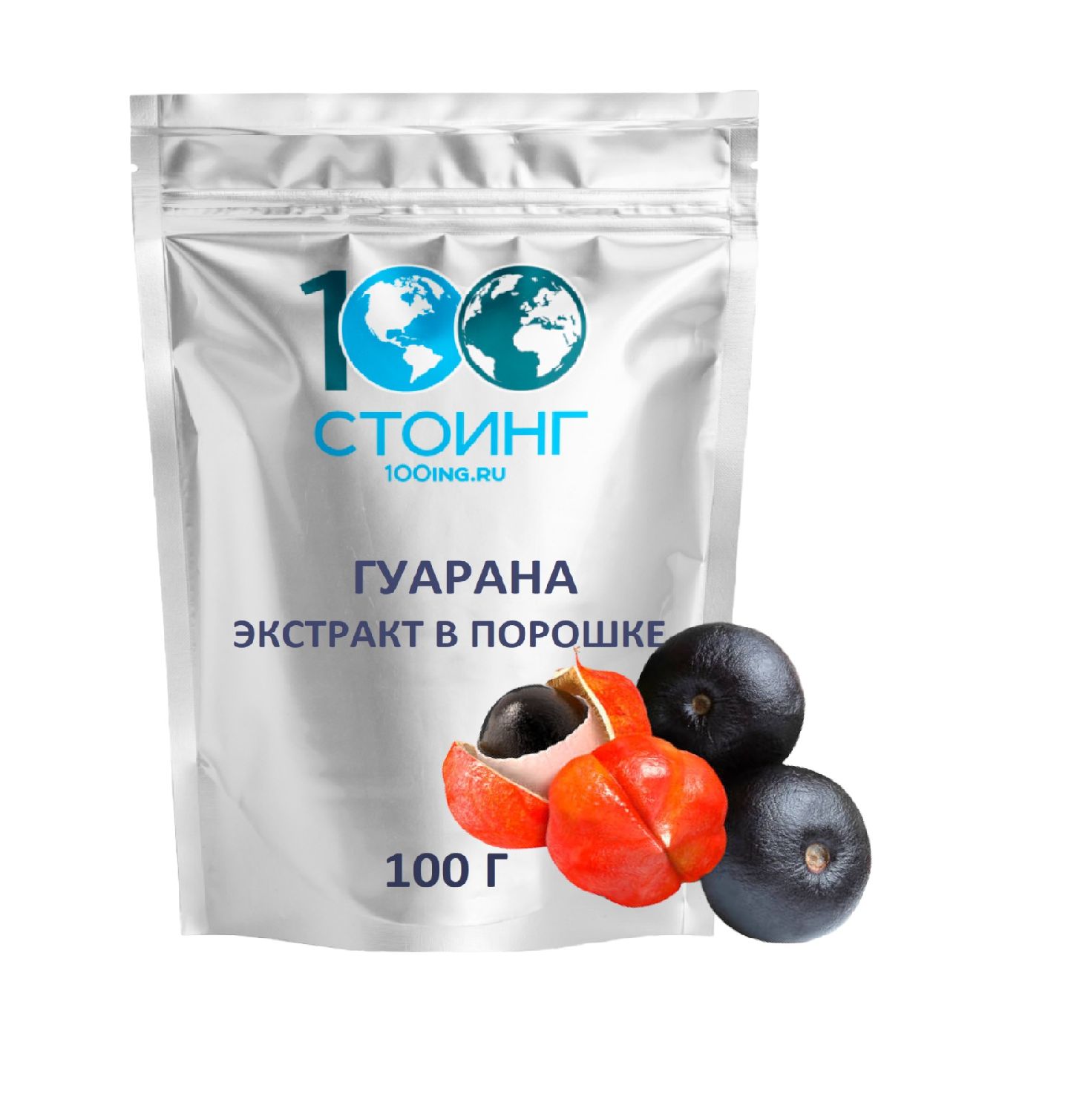 Экстракт гуараны порошок 20% STOING 100 г