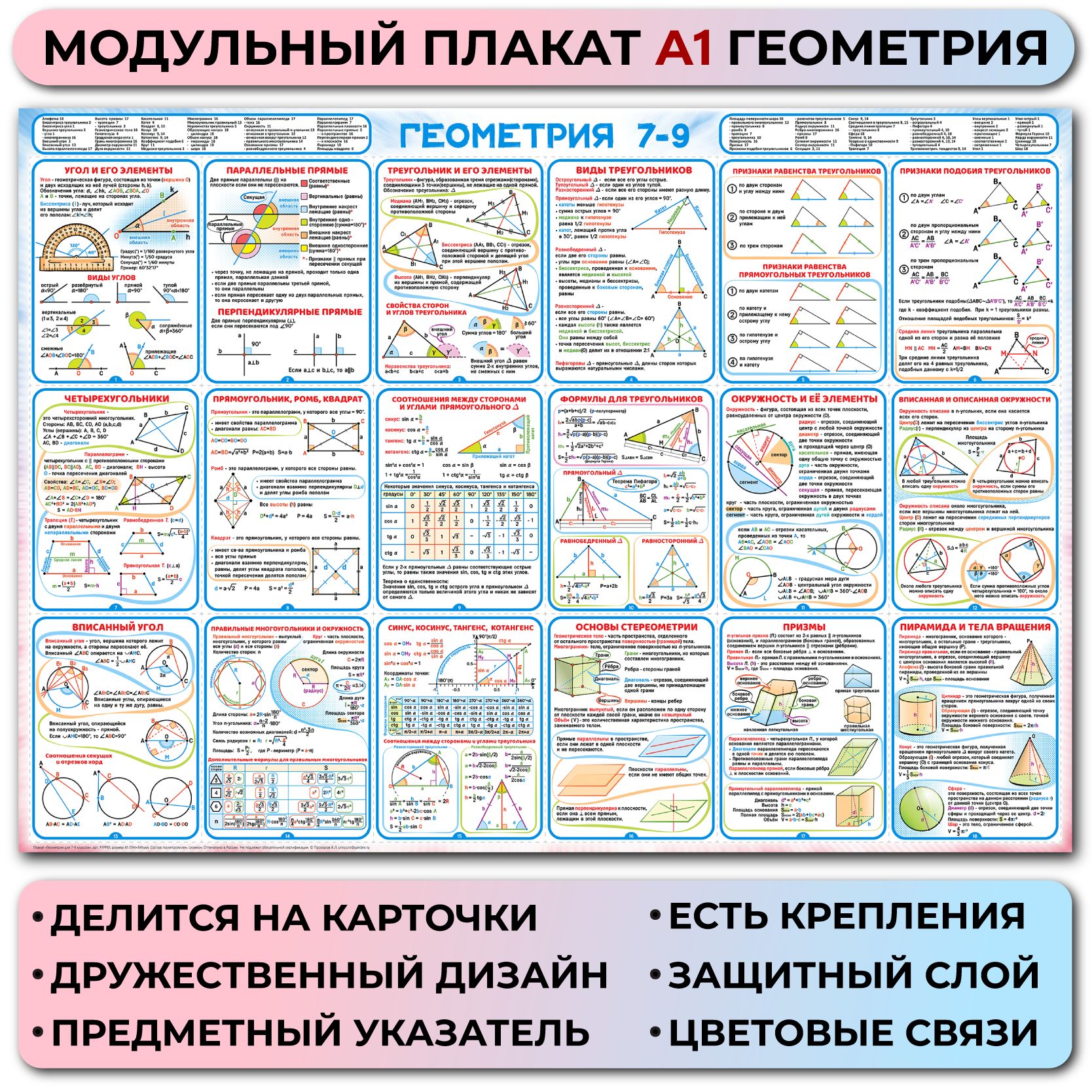 плакатА1геометрия7-9классмодульныйскарточками