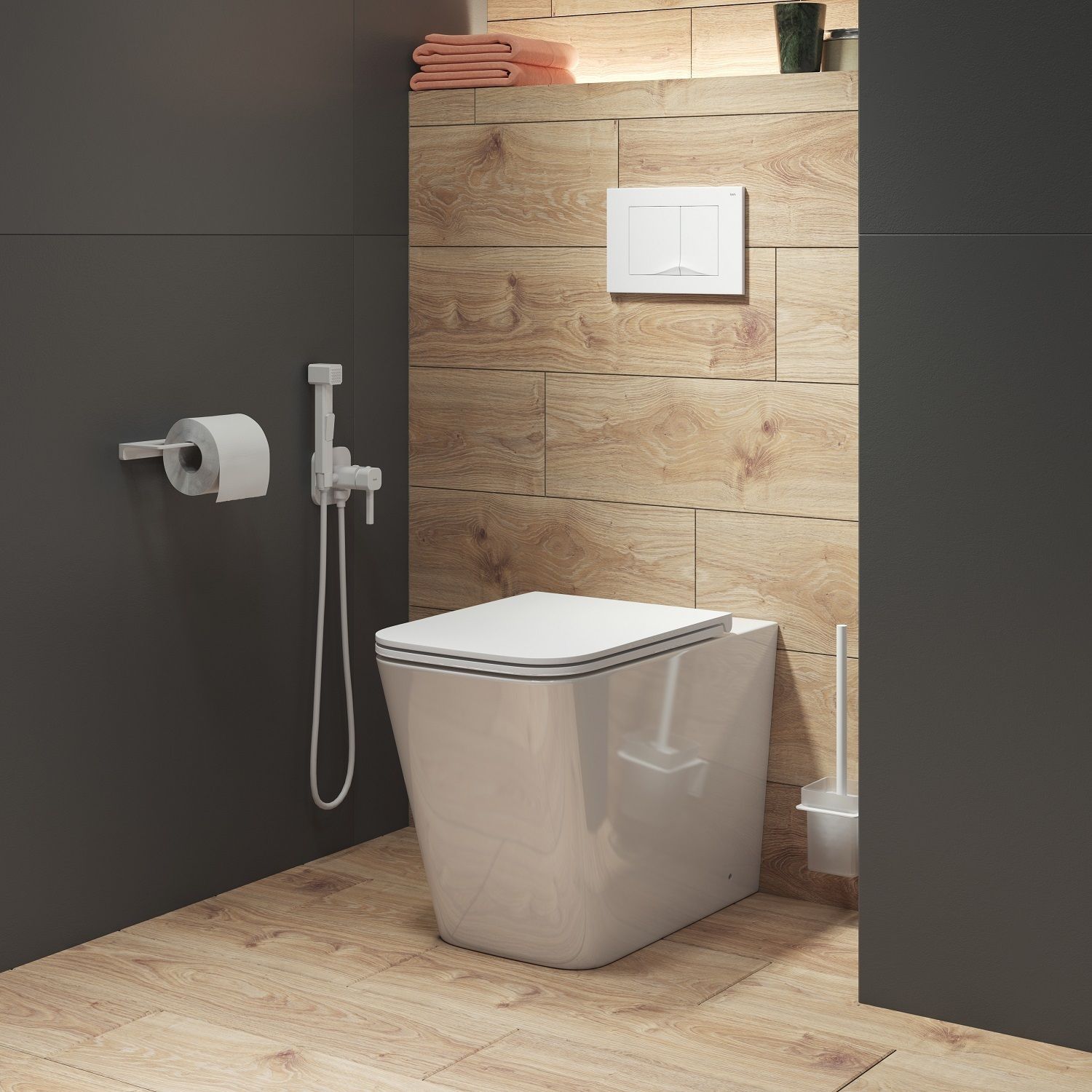 Фото товара на маркетплейсе ozon Унитаз напольный приставной безободковый, тонкое быстросъемное сиденье с микролифтом из дюропласта, санфарфор, 25 лет гарантия, белый, Bild, IDDIS, BILRDSEi26