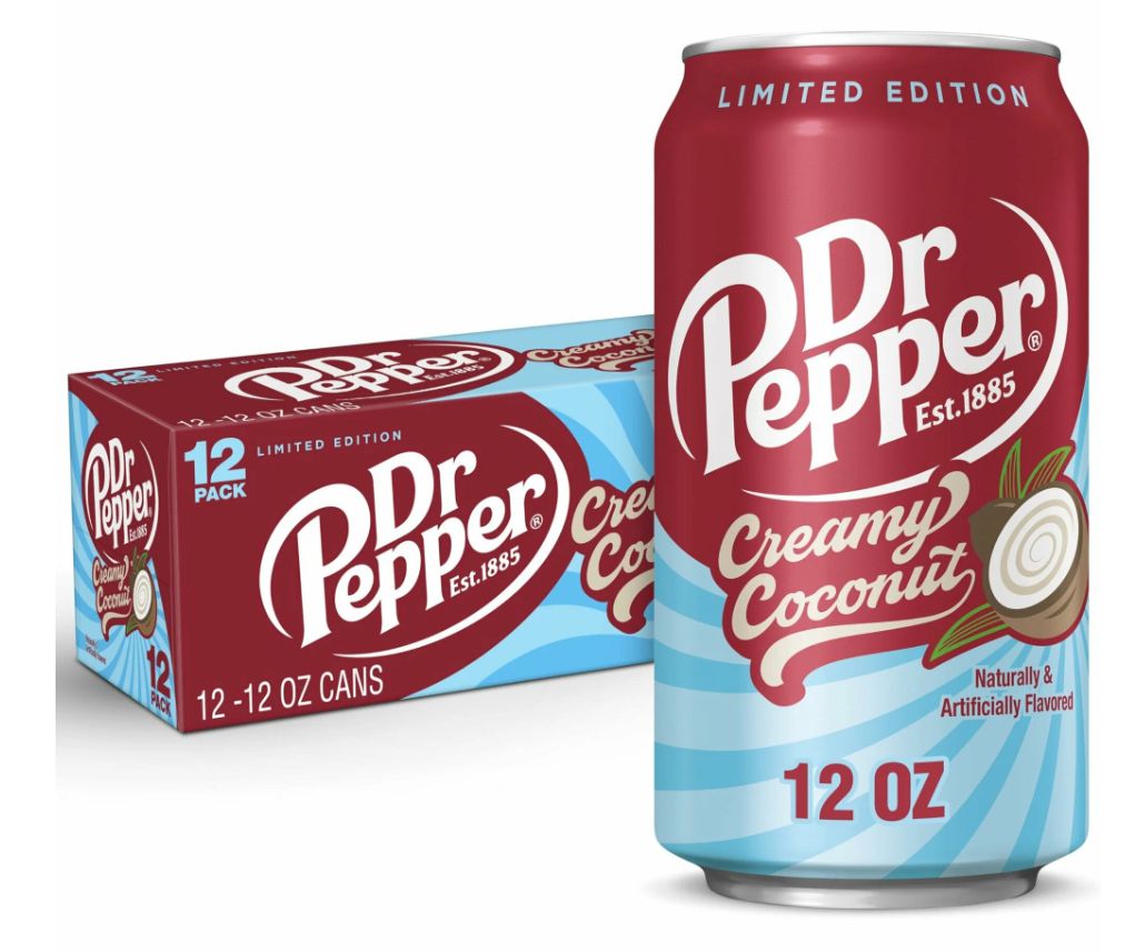 Газированный напиток Dr.Pepper Creamy Coconut Крем-Кокос 355мл 12шт