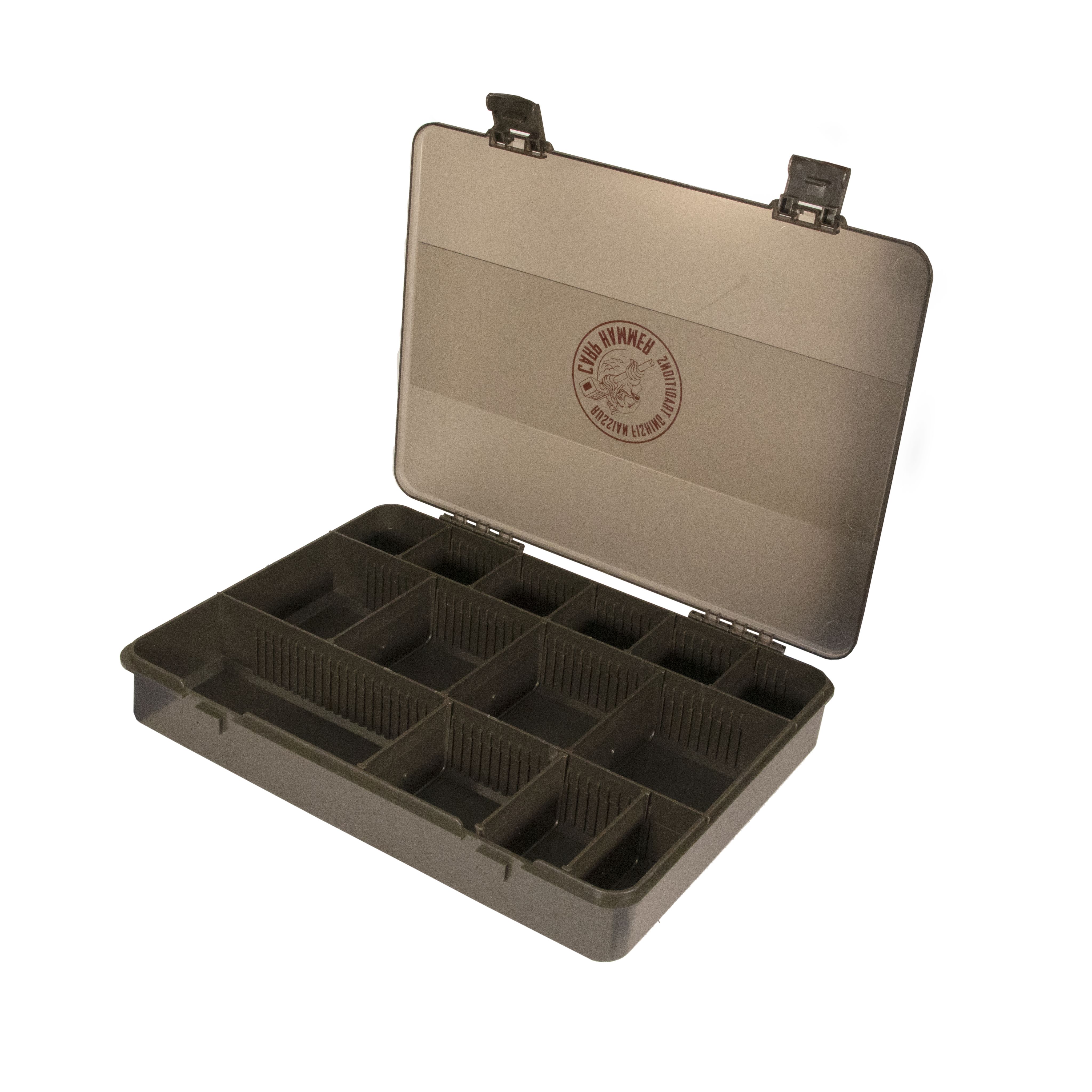 Коробка "Carp Hammer Accessory XL Tackle Box" (36*23*6 на 14 отделений), органайзер рыболовный