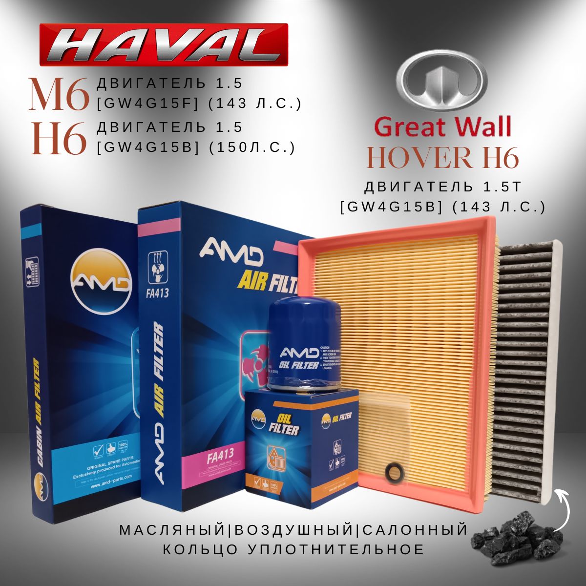 HAVAL M6/H6 GREAT WALL Hover H6 Комплект фильтров