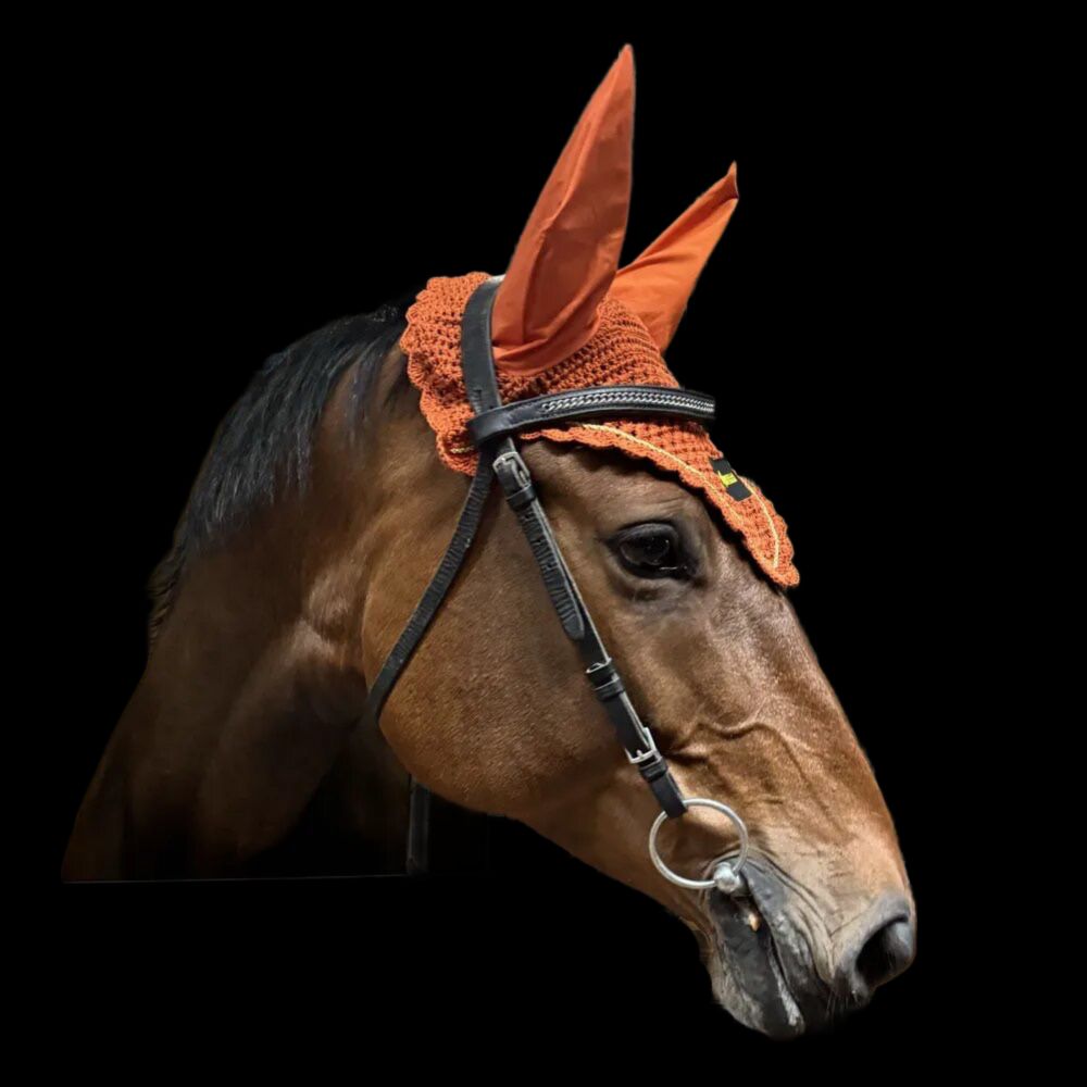 Ушки для лошади вязаные Caramella Equestrian Ear Bonnet Terracotta One