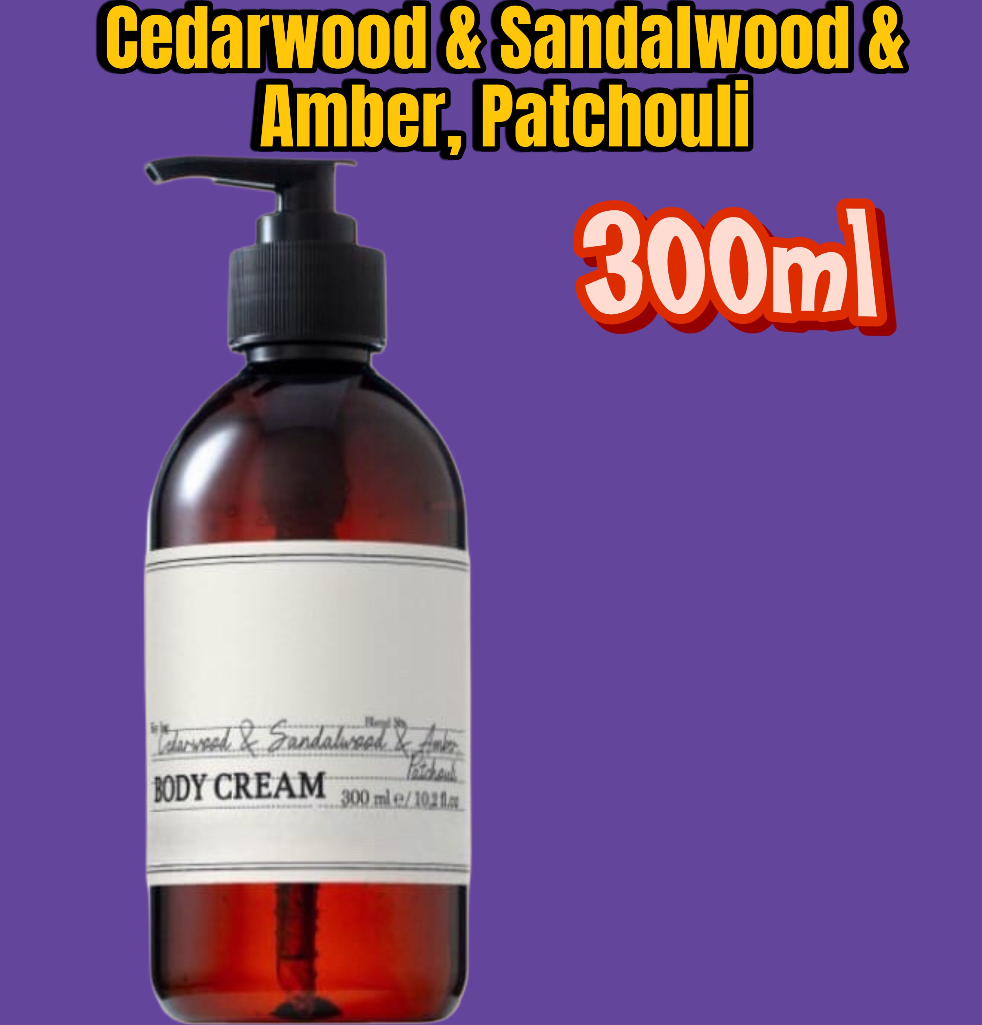 Крем для тела Cedarwood & Sandalwood & Amber, Patchouli 300 мл