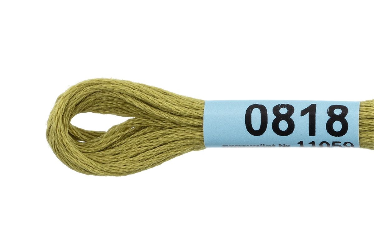 Мулине GAMMA нитки для вышивания 4 шт. по 8 м., 0818 оливковый